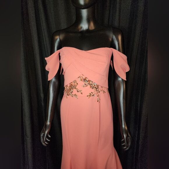 NWT Marchesa Notte Coral Gown SZ 6 - Picture 7 of 16